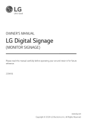 LG 22SM3G-B Owners Manual
