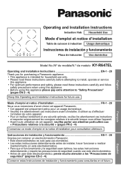 Panasonic KY-R647EL Operating and Installation Instructions