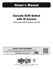 Tripp Lite B020-U16-19-IP Owner s Manual for B020-U08-19-IP Console KVM Switch 932985 English