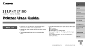 Canon SELPHY CP1200 GOLD SELPHY CP1200 Printer User Guide