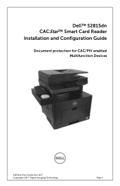 Dell S2815dn Smart Multifunction Printer CACStar Smart Card Reader Configuration Guide