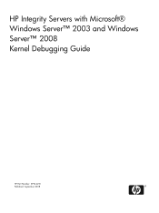 HP Rx2620-2 Windows Integrity Kernel Debug Guide