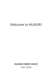 Huawei M865 User Manual 2