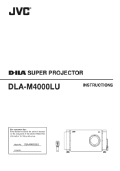 JVC DLA-M4000LU DLA-M4000LU User instruction manual (1.1MB)