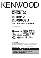 Kenwood DDX812 Instruction Manual
