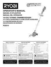 Ryobi P20014BTLVNM Operation Manual