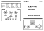 Sony XS-L1050G Installation/Connections Instructions  (primary manual)