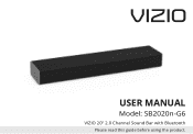 Vizio SB2020n-G6 User Manual