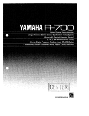 Yamaha R-700 Owner's Manual