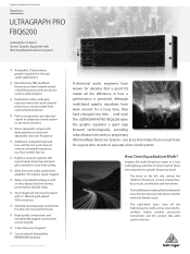 Behringer FBQ6200 Product Information Document