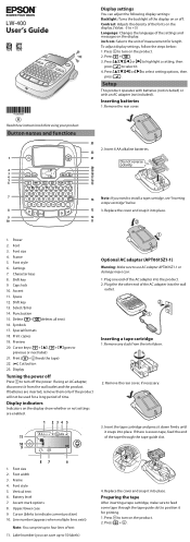 Epson LabelWorks LW-400 Users Guide