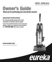 Eureka Brushroll Clean with SuctionSeal Technology AS3401A Owners Manual