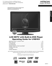 Hitachi L19D103 Owners Guide
