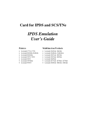 Lexmark E460 IPDS Emulation User's Guide