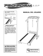 ProForm 3.5 P Spanish Manual