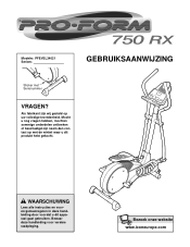 ProForm 750 Rx Elliptical Dutch Manual