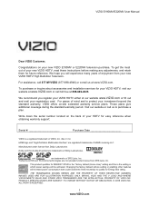 Vizio E190MV User Manual