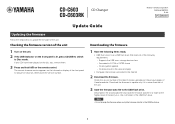 Yamaha CD-C603 CD-C603RK Update Guide