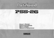 Yamaha PSS-26 Owner's Manual (image)