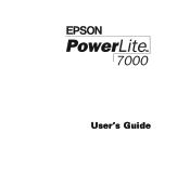 Epson ELP-7100 User Manual