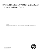 HP 3PAR StoreServ 7400 4-node HP 3PAR SmartStart 1.1 User's Guide (QL226-96476, December 2012)