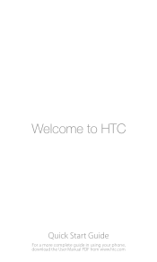 HTC Hero Android 2.1 Quick Start Guide