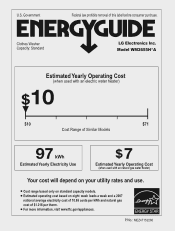 LG WM2655HVA Additional Link - Energy Guide