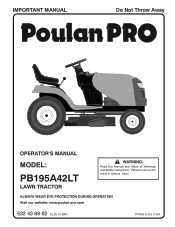 Poulan PB195A42LT User Manual