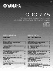 Yamaha CDC-775 Owner's Manual