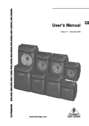 Behringer ULTRABASS BXL900A Manual