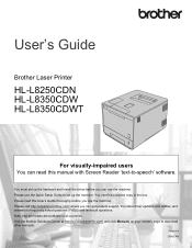 Brother International HL-L8250CDN Users Guide