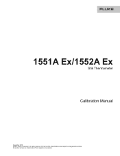 Fluke 1551A-12 Calibration Guide