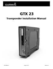 Garmin GTX 23 ES Installation Manual