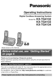 Panasonic KX-TG4133N KXTG4132 User Guide
