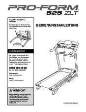 ProForm 525 Zlt Treadmill German Manual