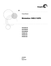 Seagate ST9120822AS Momentus 5400.3 SATA Product Manual