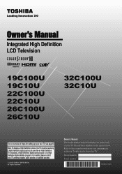 Toshiba 19C100U User Manual