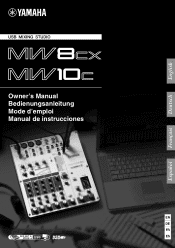 Yamaha MW10C MW8CX/MW10C Owners Manual