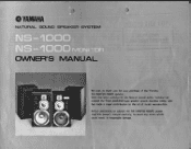 Yamaha NS-1000M Owner's Manual
