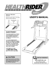HealthRider 600 Hrc Treadmill English Manual