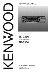 Kenwood TK-8360 Operation Manual