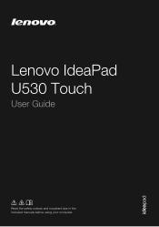Lenovo U530 Touch Laptop User Guide - IdeaPad U530 Touch