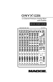 Mackie Onyx 1220i Quick Start Guide