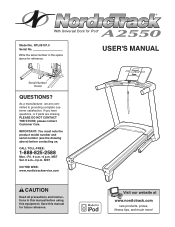 NordicTrack A2550 Treadmill User Manual