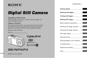 Sony DSC P10 Operating Instructions