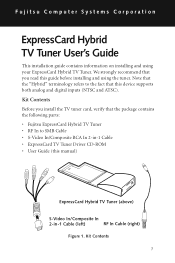 Fujitsu N6460 Express Card Hybrid TV Tuner User's Guide