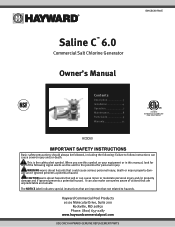 Hayward Saline C 6.0 Saline C 6.0 Owner's Manual
