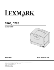 Lexmark 762n User Reference