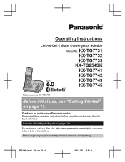 Panasonic KX-TG7743S Operating Instructions