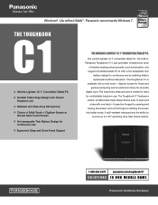 Panasonic Toughbook C1 Spec Sheet